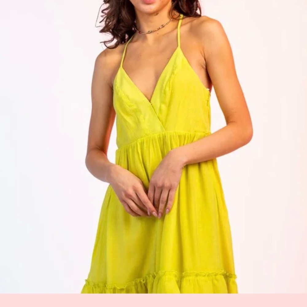 Sleeveless Woven Lattice Open Back Mini Dress